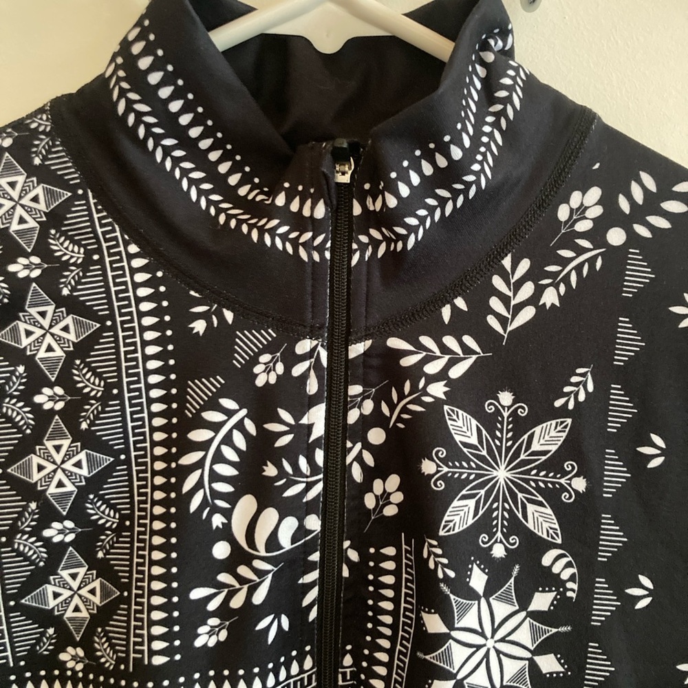 Black and White Patterned Women's Jacket